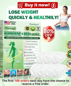 Pureluxo® Moringa Berberine NAD 𝟏𝟎-𝐢𝐧-𝟏 𝐀𝐝𝐯𝐚𝐧𝐜𝐞𝐝 𝐍𝐚𝐧𝐨 𝐌𝐢𝐜𝐫𝐨𝐧𝐞𝐞𝐝𝐥𝐞 𝐏𝐚𝐭𝐜𝐡 𝐎𝐧𝐜𝐞 𝐃𝐚𝐢𝐥𝐲, 𝐕𝐢𝐬𝐢𝐛𝐥𝐞 𝐑𝐞𝐬𝐮𝐥𝐭𝐬 𝐢𝐧 𝟕 𝐃𝐚𝐲𝐬